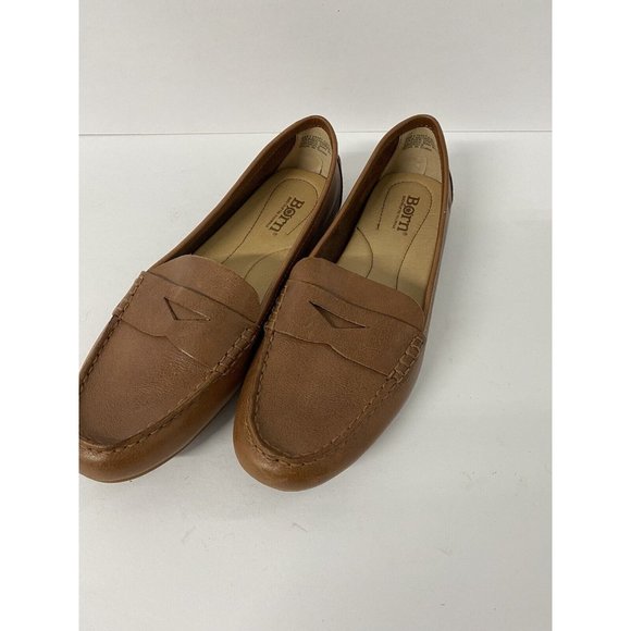 Born Shoes - Born brown leather driving shoe loafer 8 medium